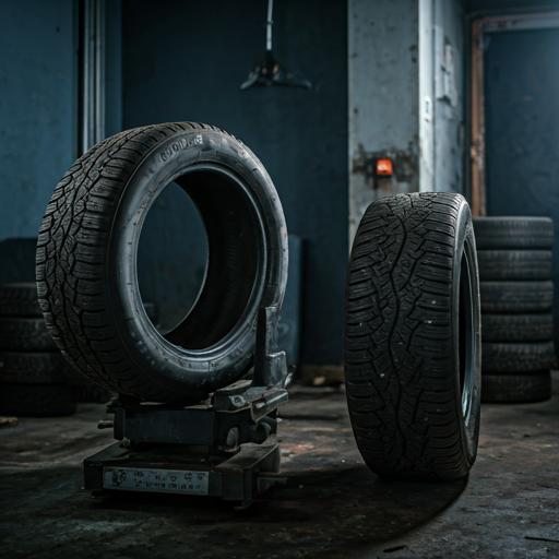 Premium winter tire on luxury vehicle during Ottawa snowstorm